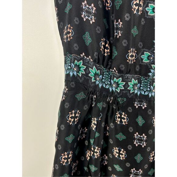 J. Crew J Crew Silk Cap Sleeve Dress in Mirrored Floral - Size 2 - Black Multi - Picture 8 of 9